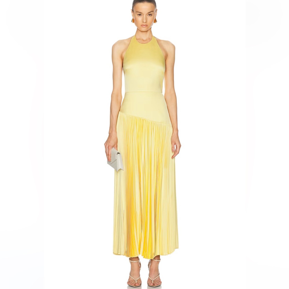 Alexis Saab dress light lemon size small